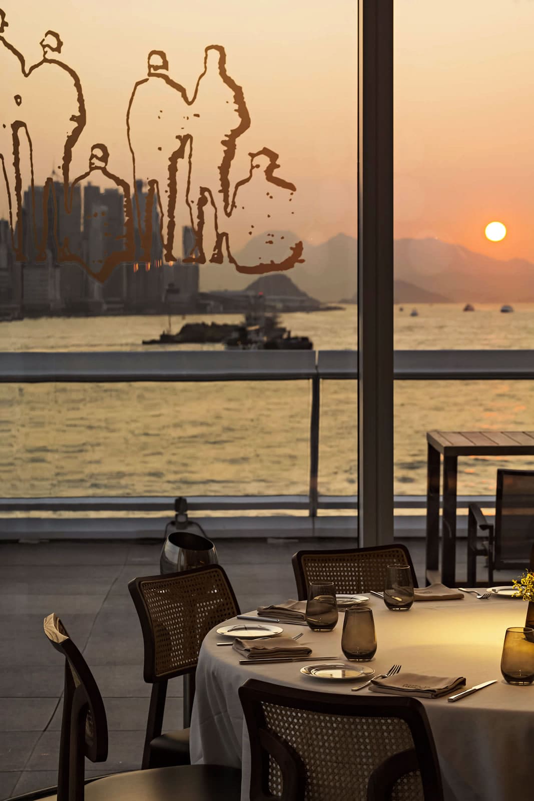 Interior view of Paper Moon Hong Kong – contemporary fine dining atmosphere Interior view of Paper Moon Hong Kong – contemporary fine dining atmosphere