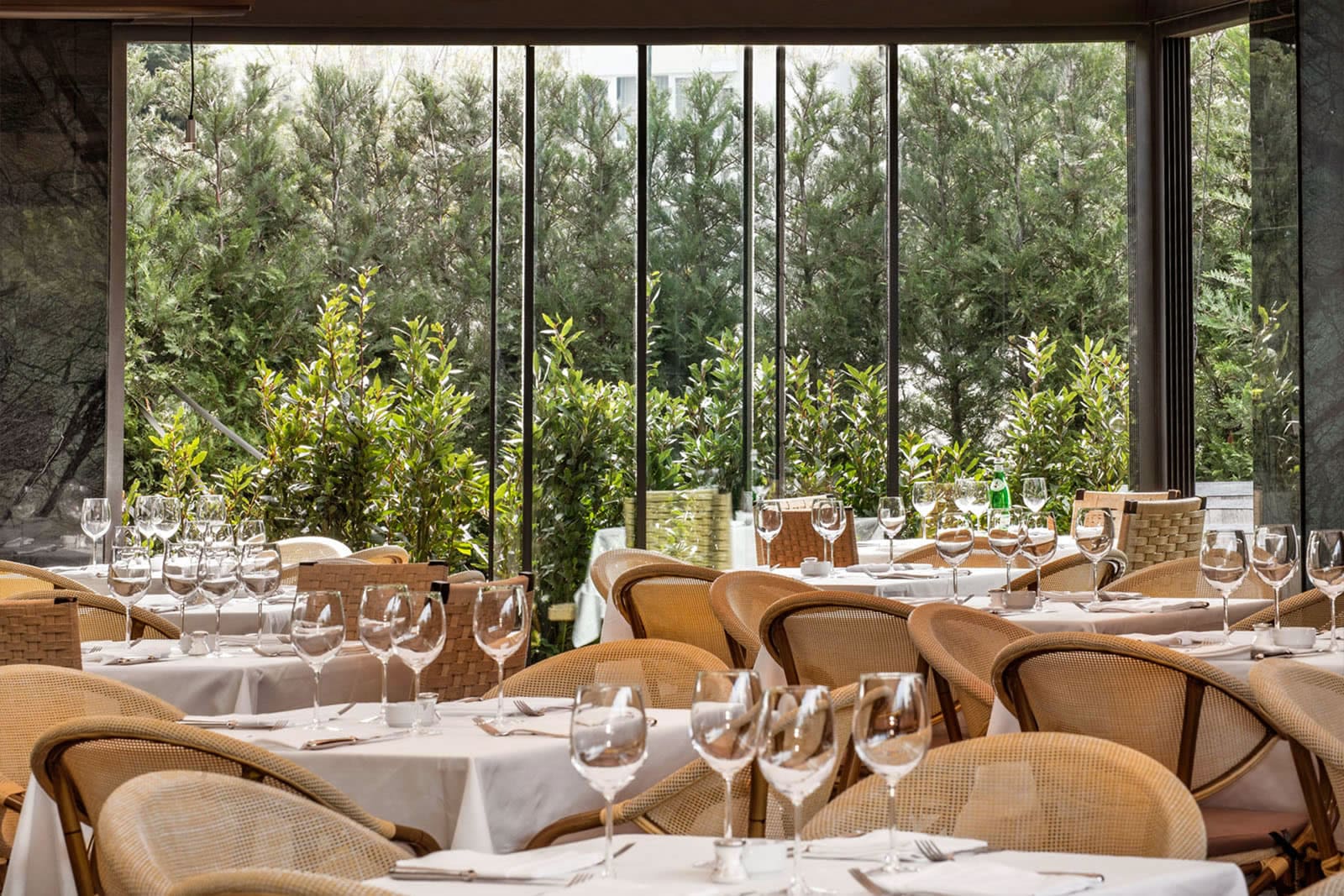 Elegant dining room with modern lighting at Paper Moon Istanbul