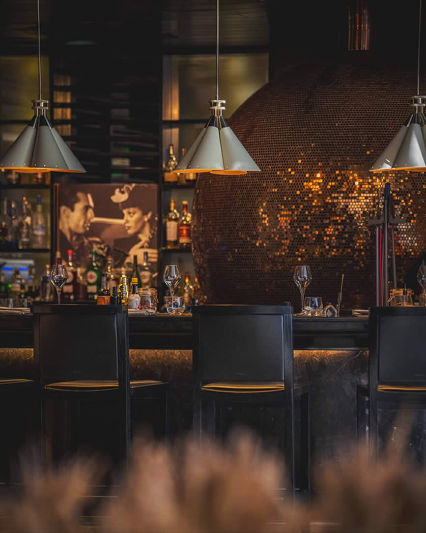 Dining area of La Spiga by Paper Moon – elegant interior view Dining area of La Spiga by Paper Moon – elegant interior view