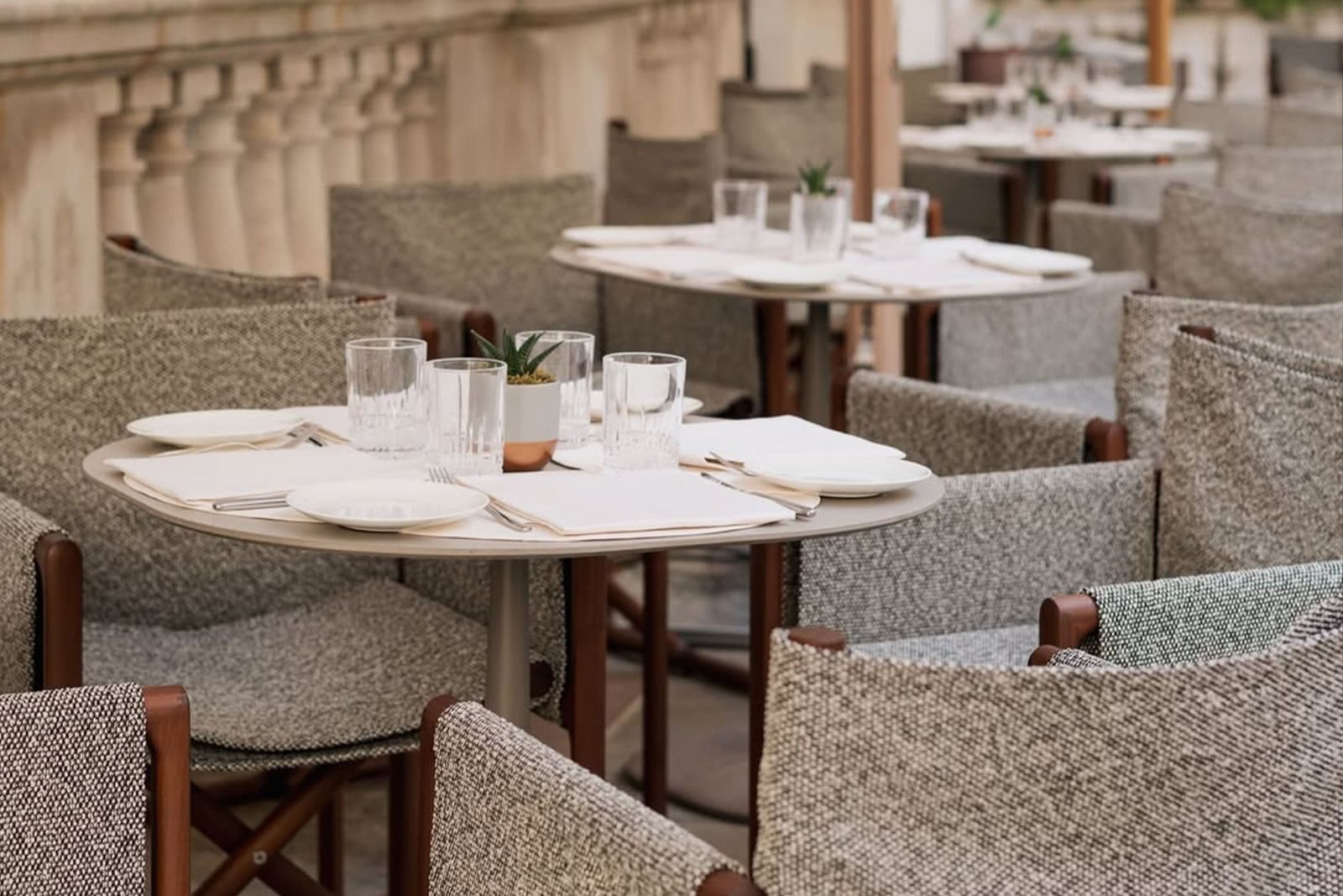 Wide view of the elegant and inviting Paper Moon London location