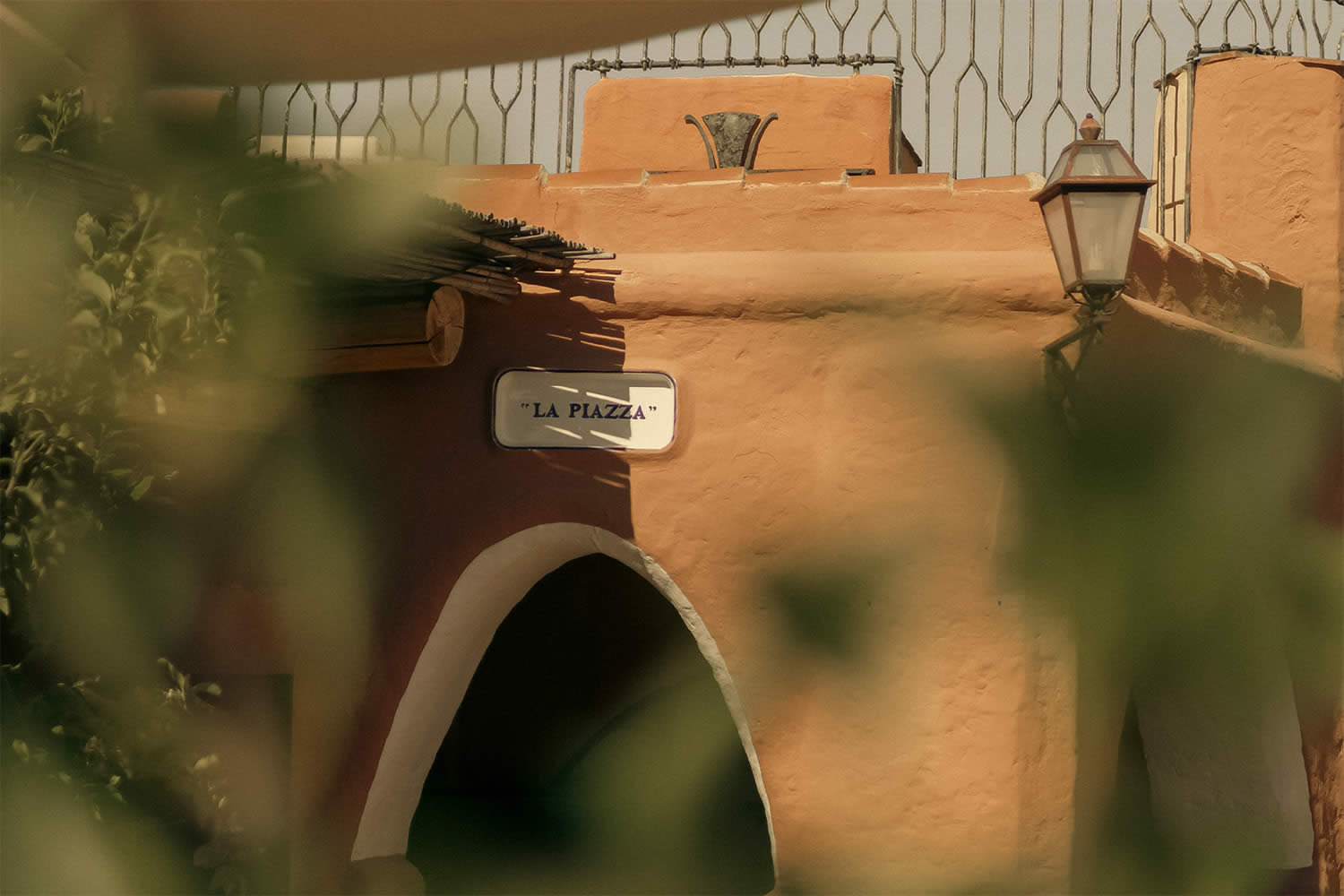 Paper Moon Porto Cervo beachfront entrance at sunset