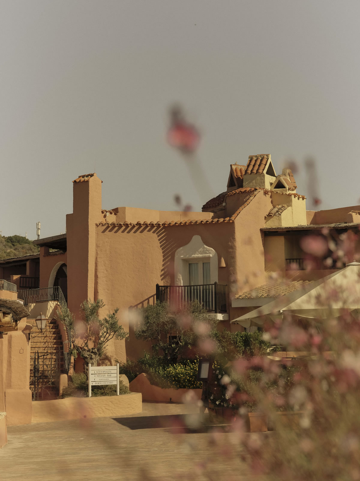 Paper Moon Porto Cervo beachfront entrance at sunset
